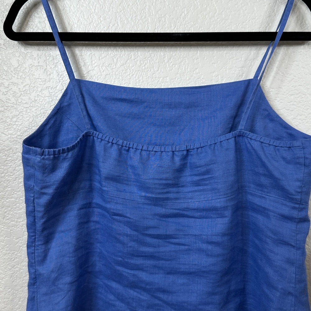 ZARA Basic Blue Linen Tank - Size Medium - Picture 6 of 6